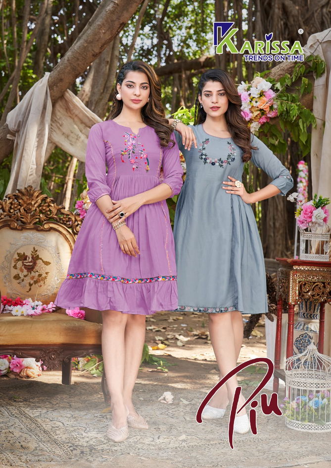 Piu By Karissa 2001-2006 Party Wear Kurtis Catalog